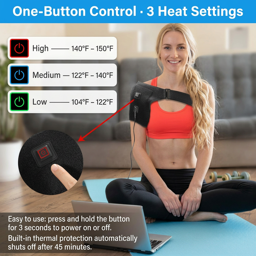 TwistFlow Heat Wrap — Therapeutic Heated Shoulder Pad